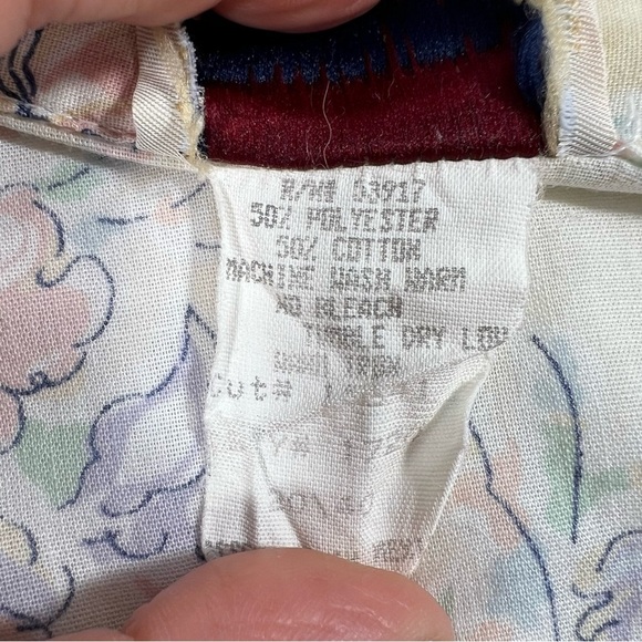 Vintage Button Down Casual Floral Blouse by Separate Issue XL - Picture 6 of 7